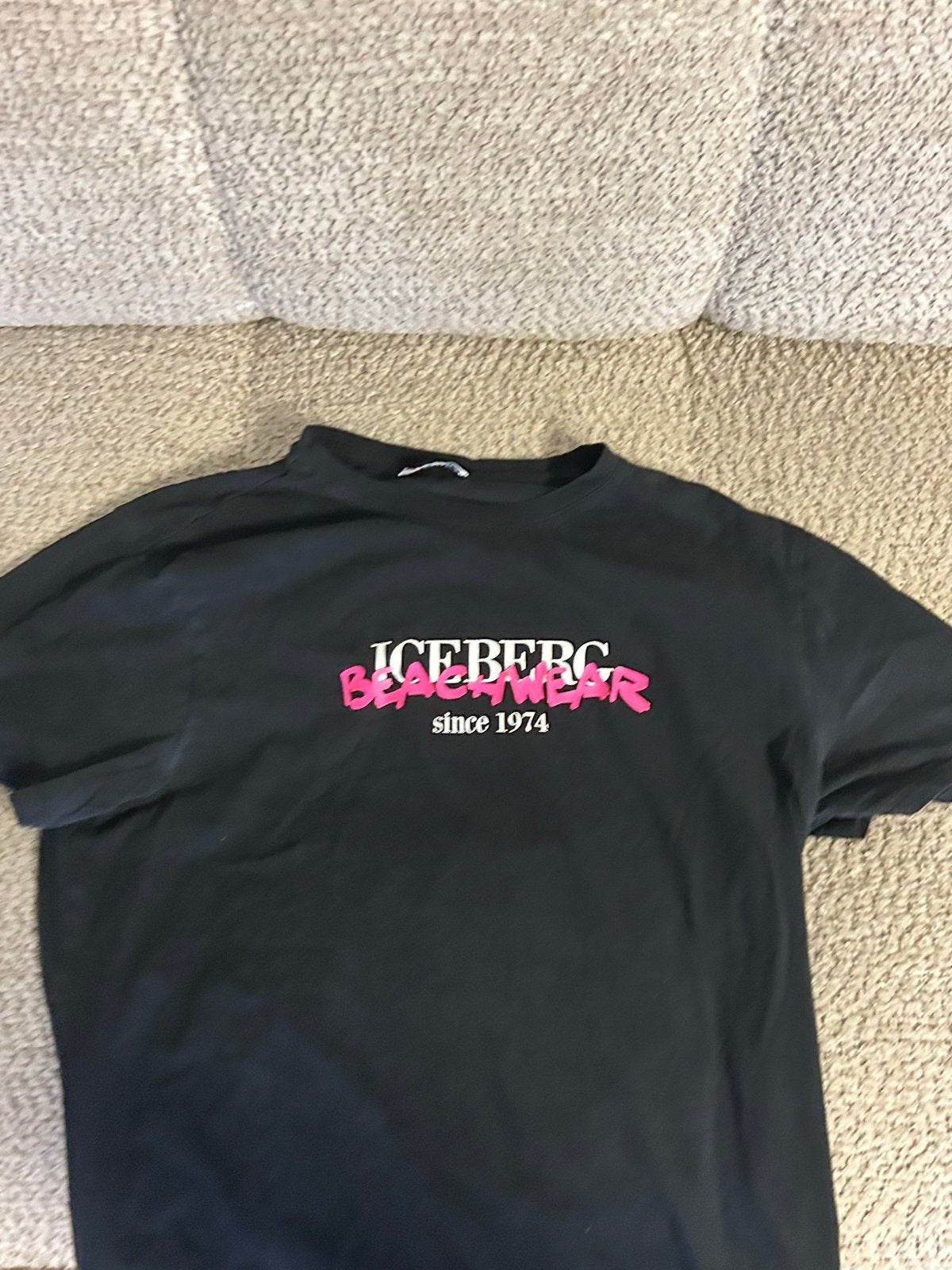 Iceberg Beachwear T-shirt Zwart Maat L, Maat 38/40 (M), Zwart, Ophalen of Verzenden, Korte mouw