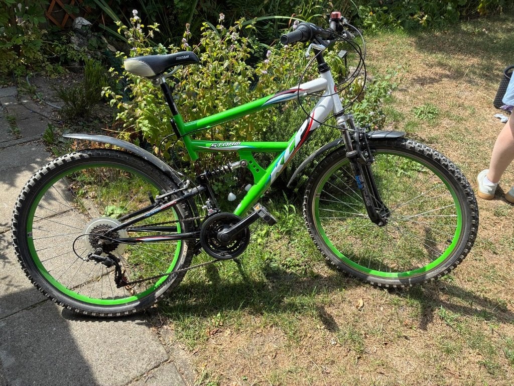 leuke kinder mountainbike, Fietsen en Brommers, Fietsen | Mountainbikes en ATB, Gebruikt, Velgrem, 45 tot 49 cm, Geen vering