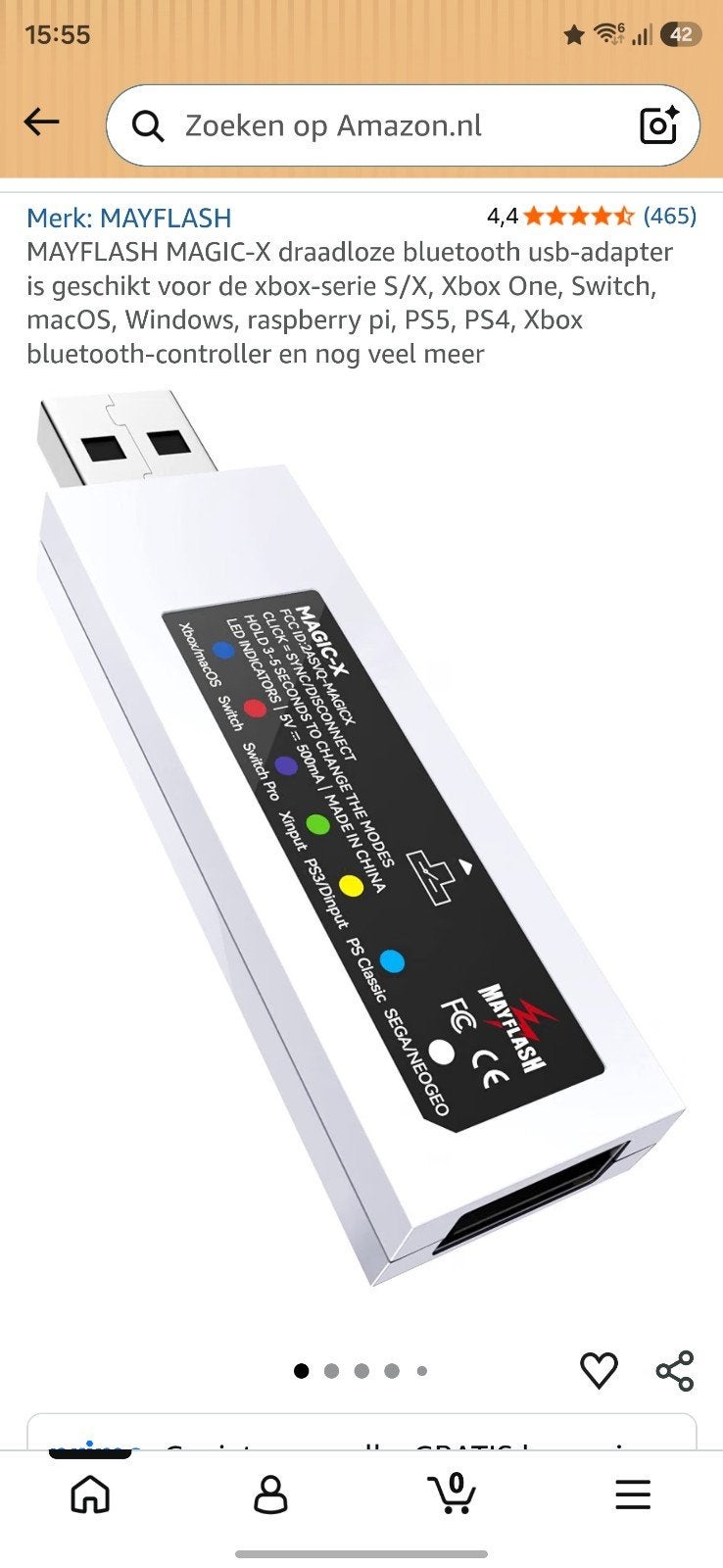 mayflash magic x, Ophalen of Verzenden, Zo goed als nieuw, Mayflash