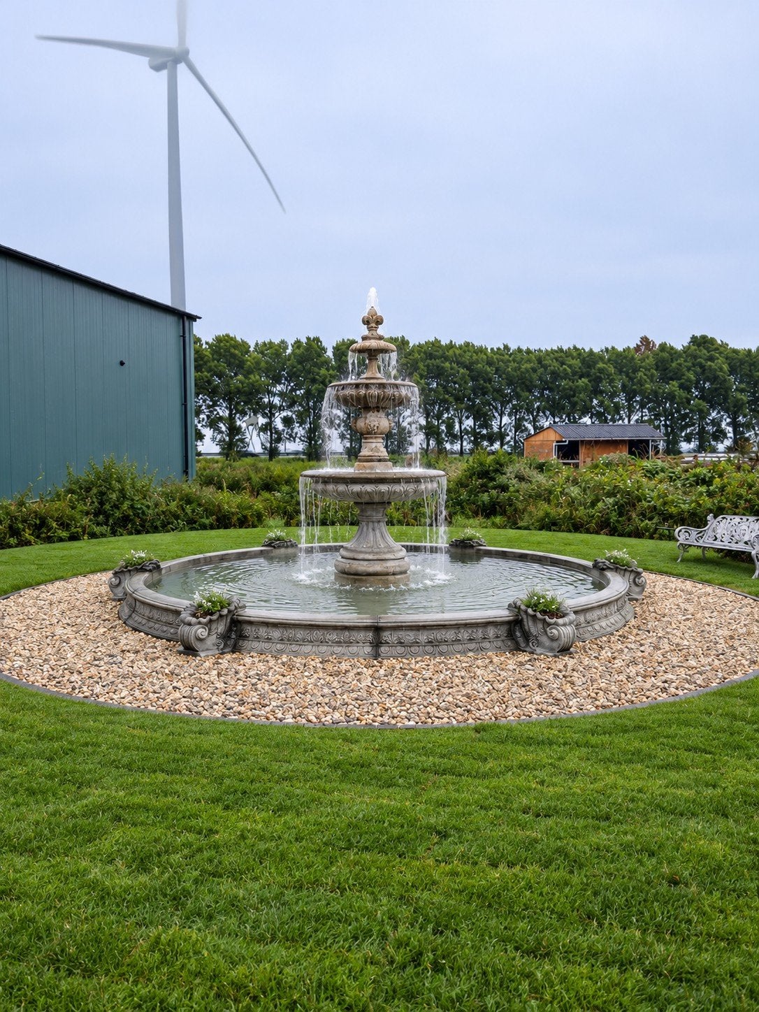 Kolossale fontein met rand, Ophalen of Verzenden, Nieuw, Beton, Fontein