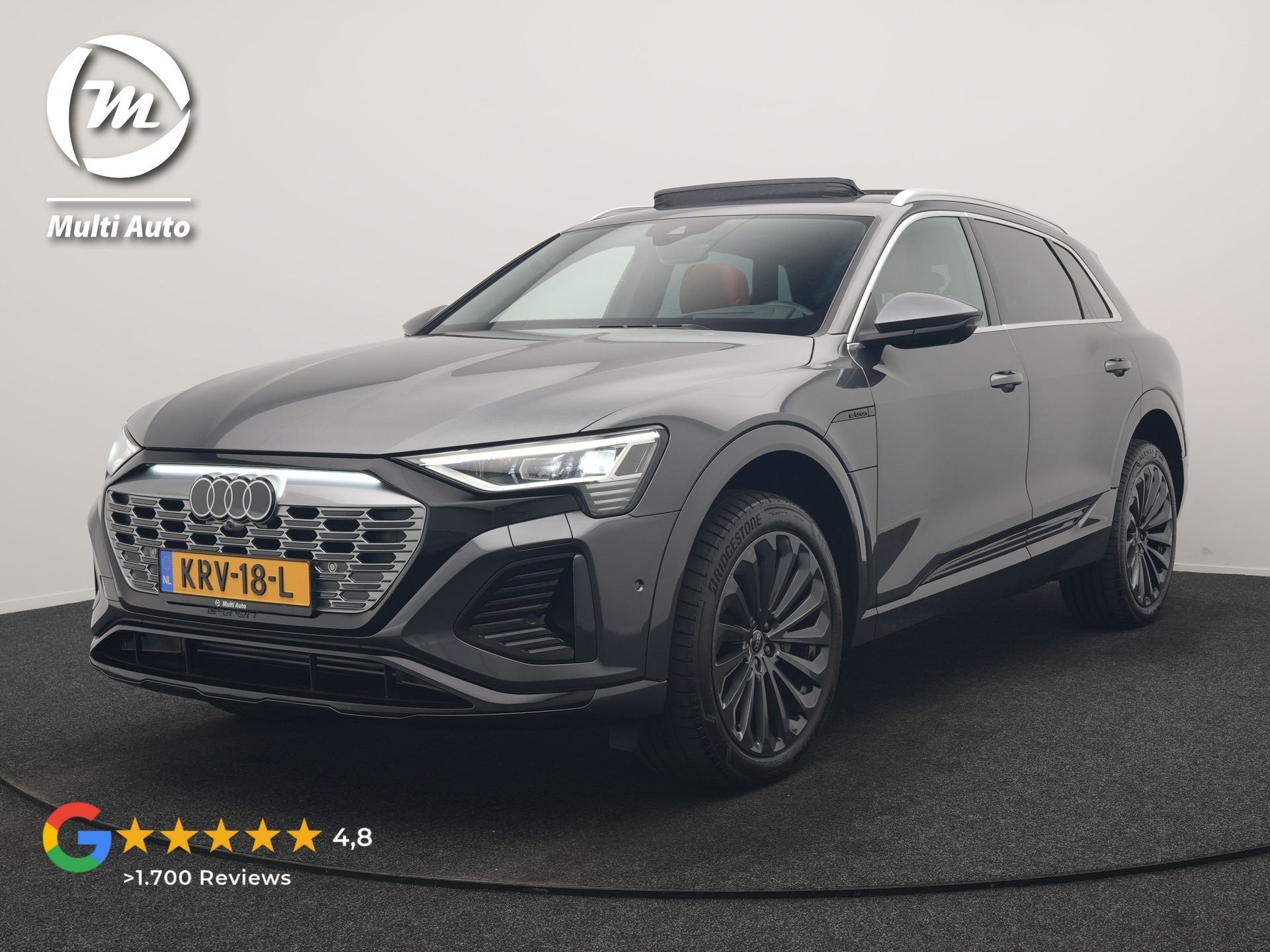 Audi Q8 e-tron 50 quattro S Line 95 kWh 340pk Dealer O.H | L, Auto's, Audi, Automaat, Adaptive Cruise Control, 95 kWh, 491 km