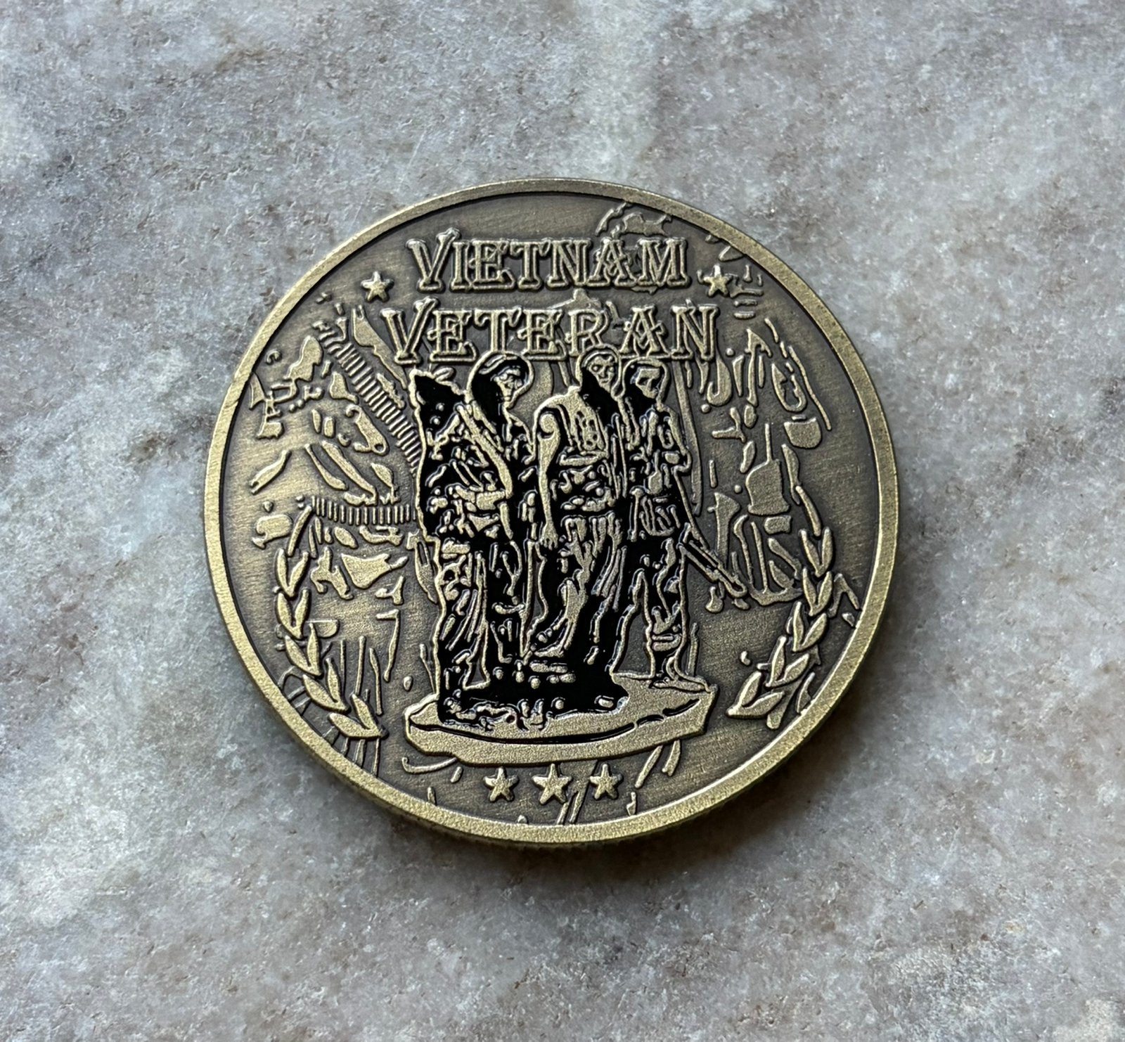 US Army Vietnam war veteran coin, Ophalen of Verzenden, Landmacht, Amerika, Embleem of Badge