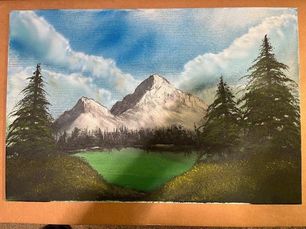 Schilderij Bos, Ophalen, Acrylverf, Landschap