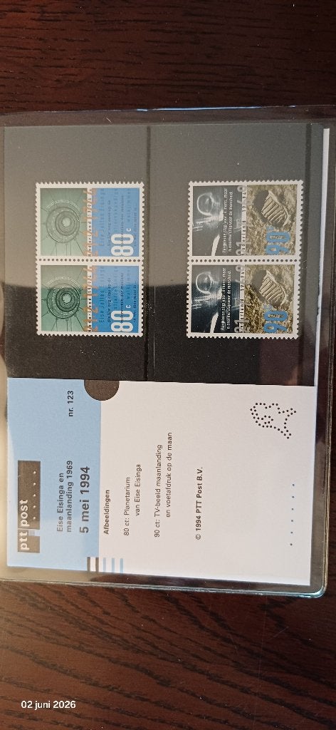 postzegela (maanlanding), Ophalen, Onbeschreven, Nederland