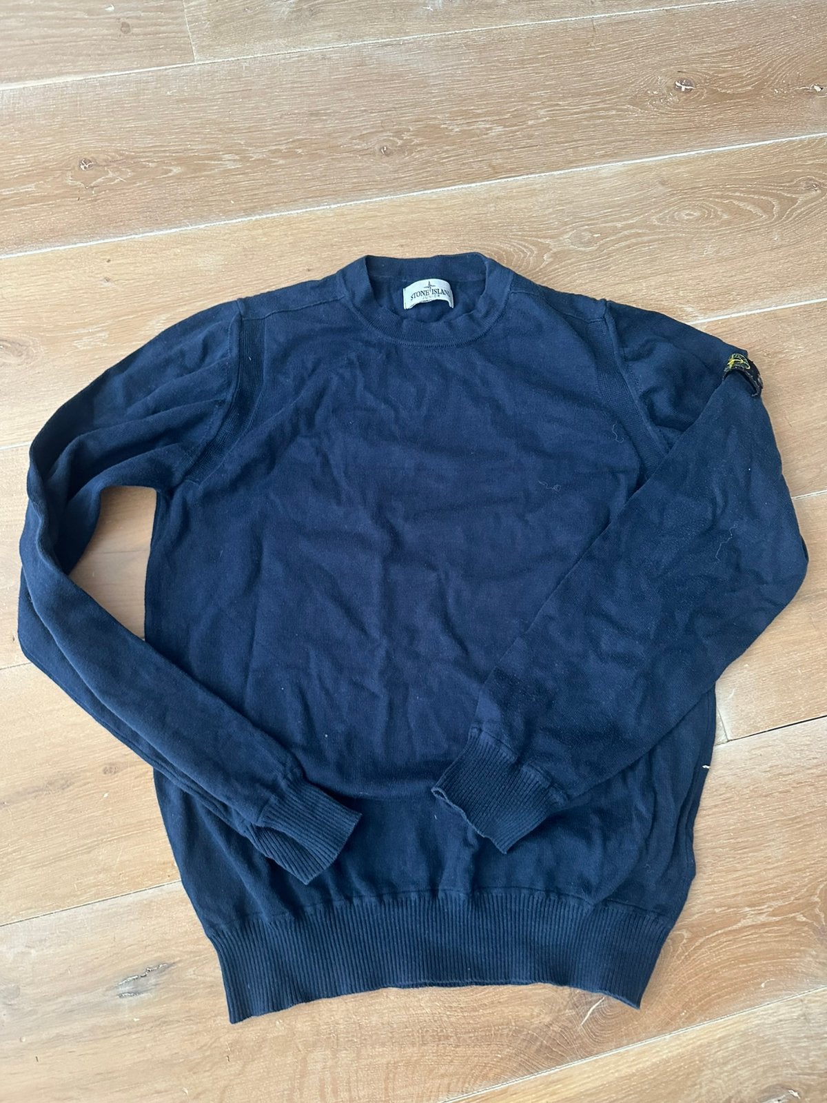 Blauwe katoenen trui Stone Island maat 14 (170), Verzenden, Zo goed als nieuw, Jongen, Trui of Vest
