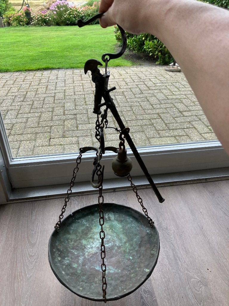 Vintage Antieke Balans Bascule Weegschaal - 31cm Breed, Ophalen of Verzenden, Gebruikt, Overige typen, Minder dan 50 kg
