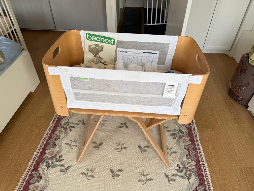 Bednest co-sleeper + 6 hoeslakens & molton – compleet, Kinderen en Baby's, Ophalen, Zo goed als nieuw, Wieg