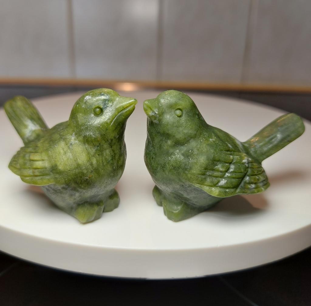 Mooie Groene Jade Vogels, Ophalen of Verzenden, Zo goed als nieuw