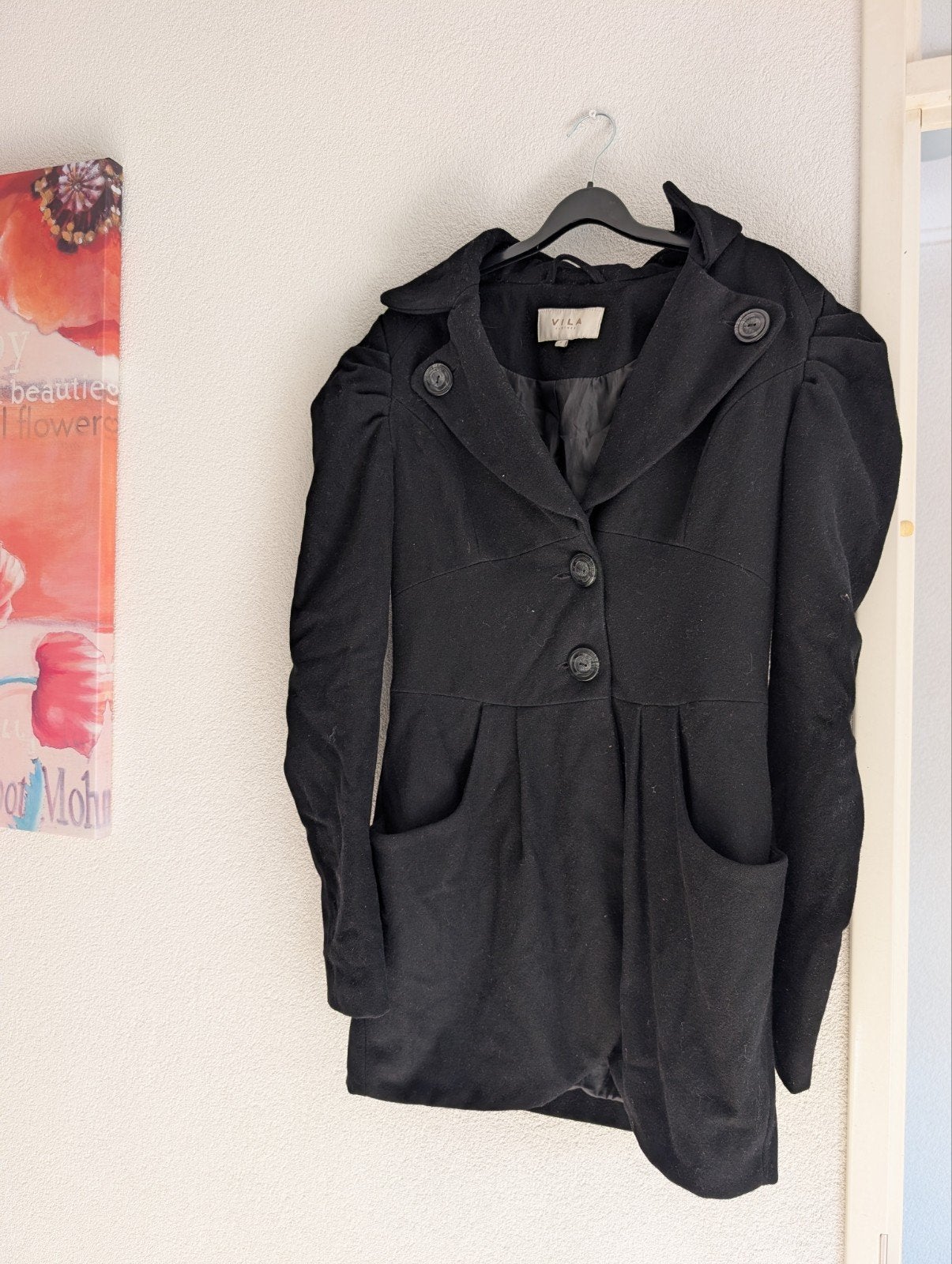 Vila winterjas - maat S - goede staat, Zwart, Vila, Ophalen of Verzenden, Zo goed als nieuw