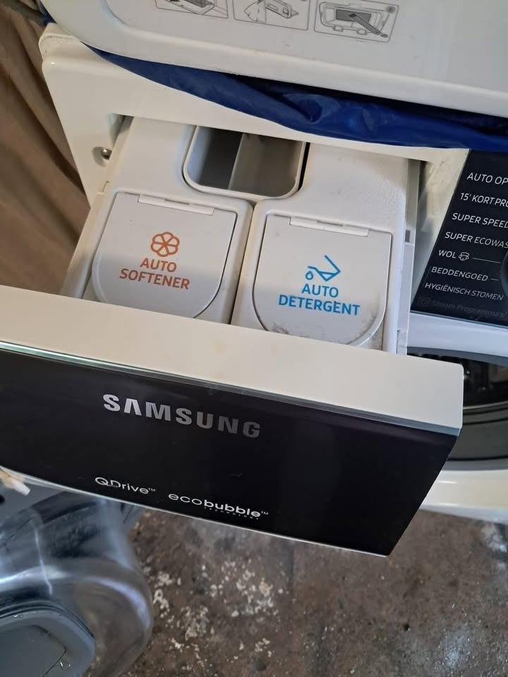 Topwerkende Samsung wasmachine Smart control A+++  9 kilo, Witgoed en Apparatuur, Ophalen, 1200 tot 1600 toeren, 8 tot 10 kg, Energieklasse A of zuiniger