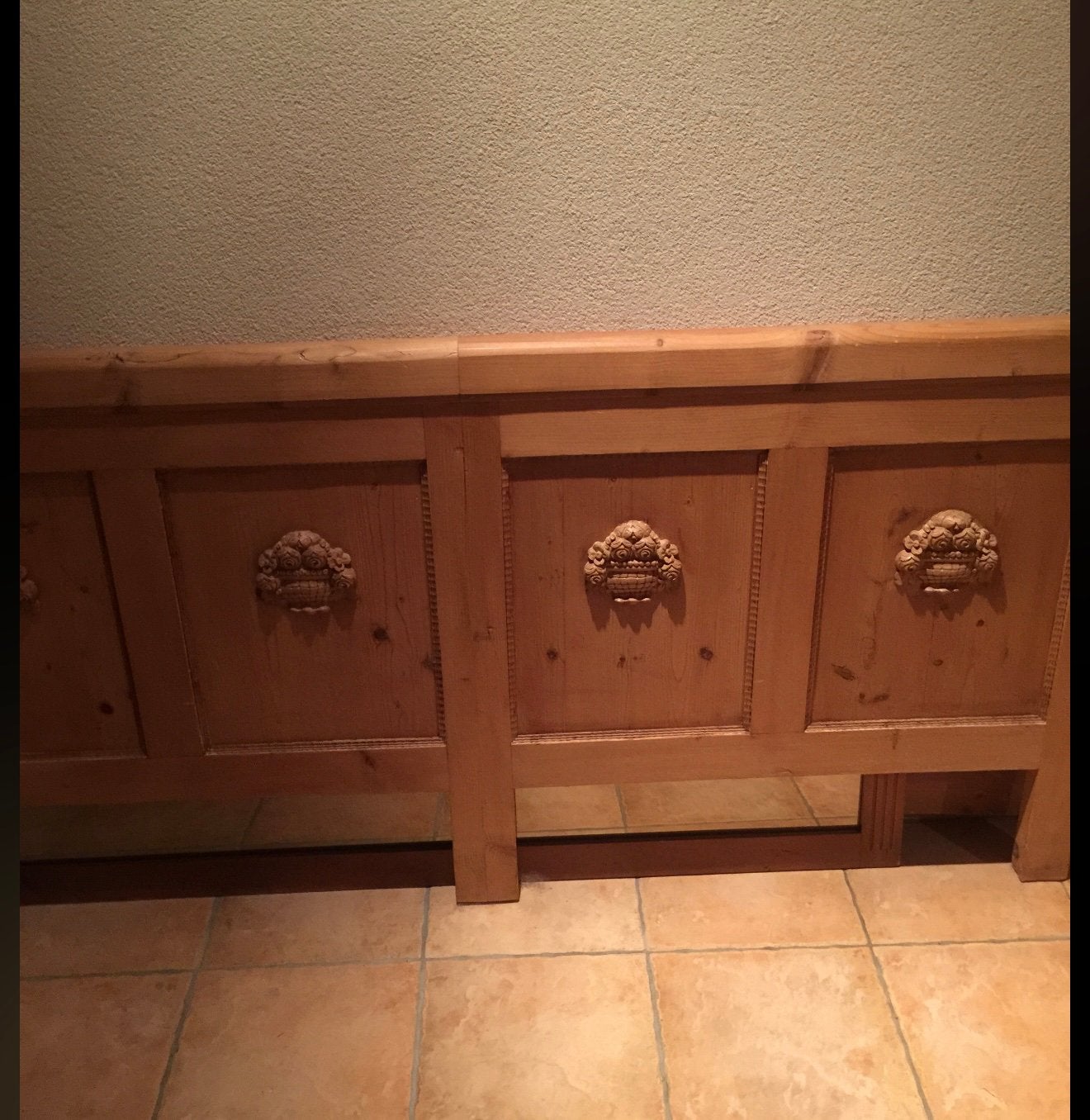 Grenen bed ombouw., Ophalen