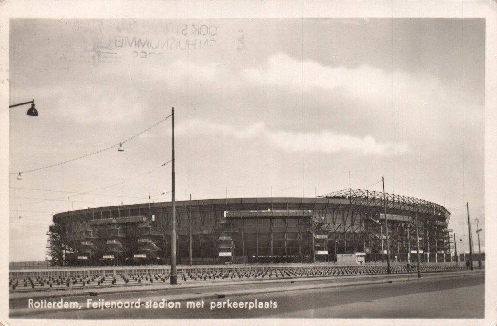 23/ Rotterdam, Feijenoord Stadion met parkeerplaats, Ophalen of Verzenden, Voor 1920, Zuid-Holland