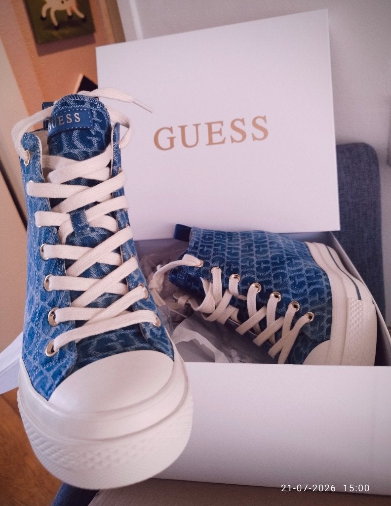 Guess sundae hoge sneakers, Guess, Blauw, Nieuw, Ophalen of Verzenden