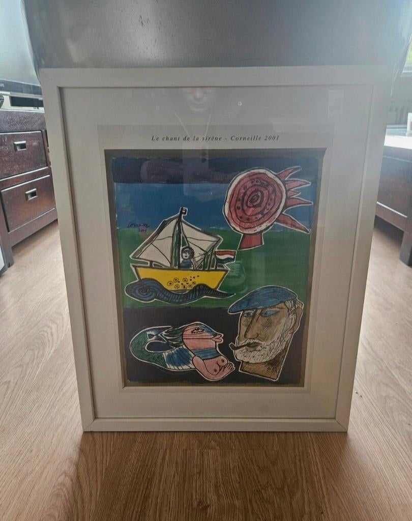Corneille - Le chant de la sirène - Kleurenlitho 2001, Antiek en Kunst, Ophalen