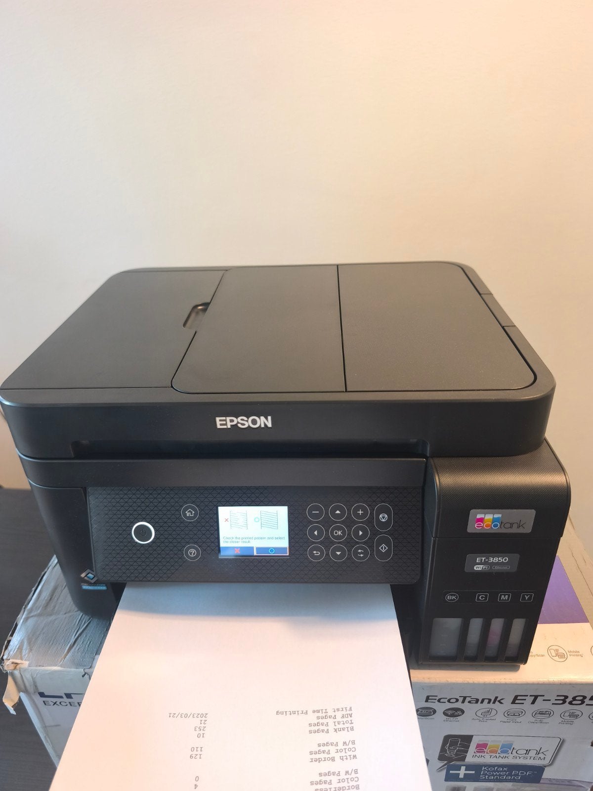 Epson EcoTank ET-3850 All-in-One Printer - Zo goed als nieuw, Computers en Software, Printers, Kleur printen, All-in-one, Draadloos