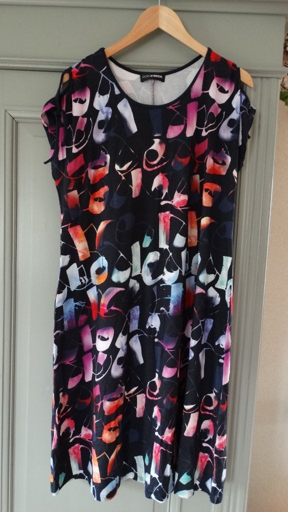 Doris Streich bont gekleurd tricot jurkje, maat 44, Overige kleuren, Verzenden, Doris Streich, Maat 42/44 (L)