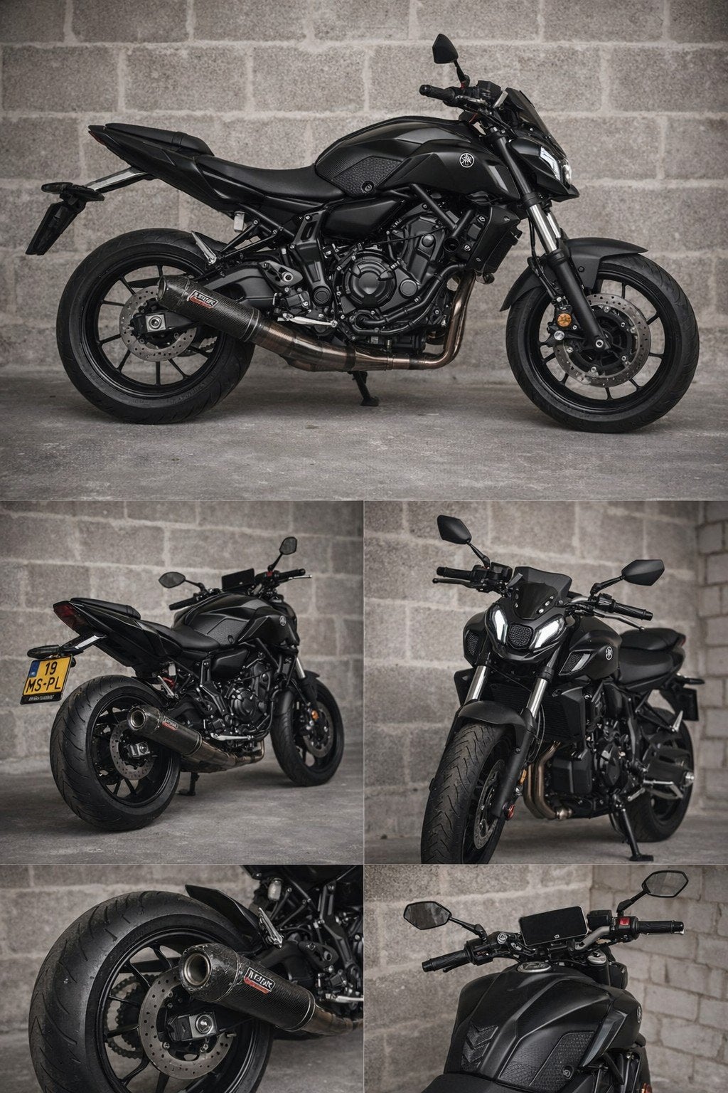 Yamaha MT-07 Naked Bike - Zwart, Sportief en Krachtig, LED Verlichting, Nieuw, Bedrijf, Handgeschakeld
