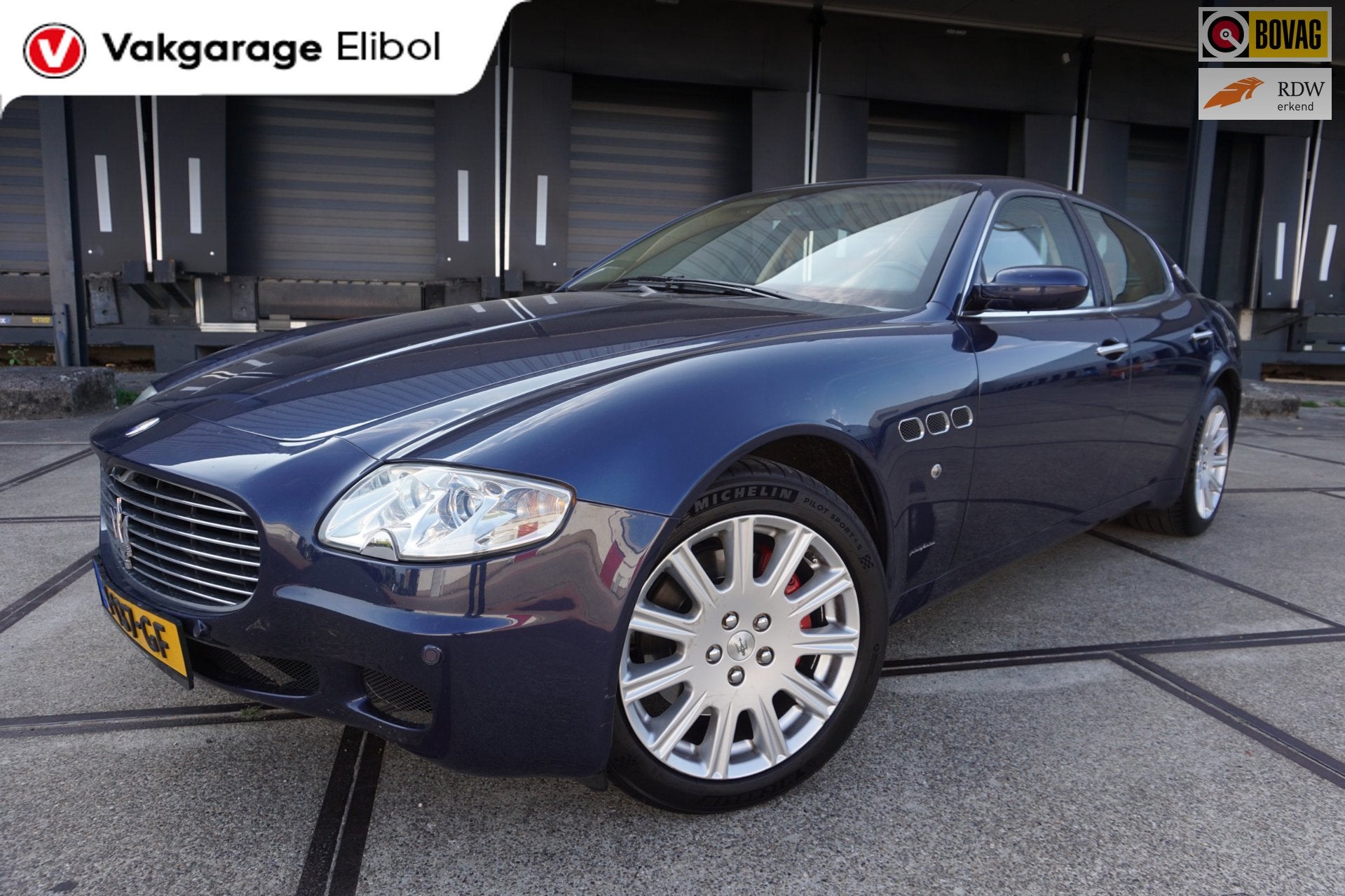 Maserati Quattroporte 4.2 Duo Select, Auto's, Maserati, Automaat, Gebruikt, Blauw, Leder