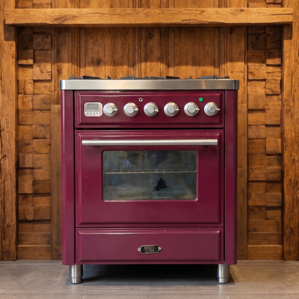 Boretti Majestic 70 cm · bordeauxrood · conditierapport, 60 cm of meer, Ophalen of Verzenden, Gas, Vrijstaand