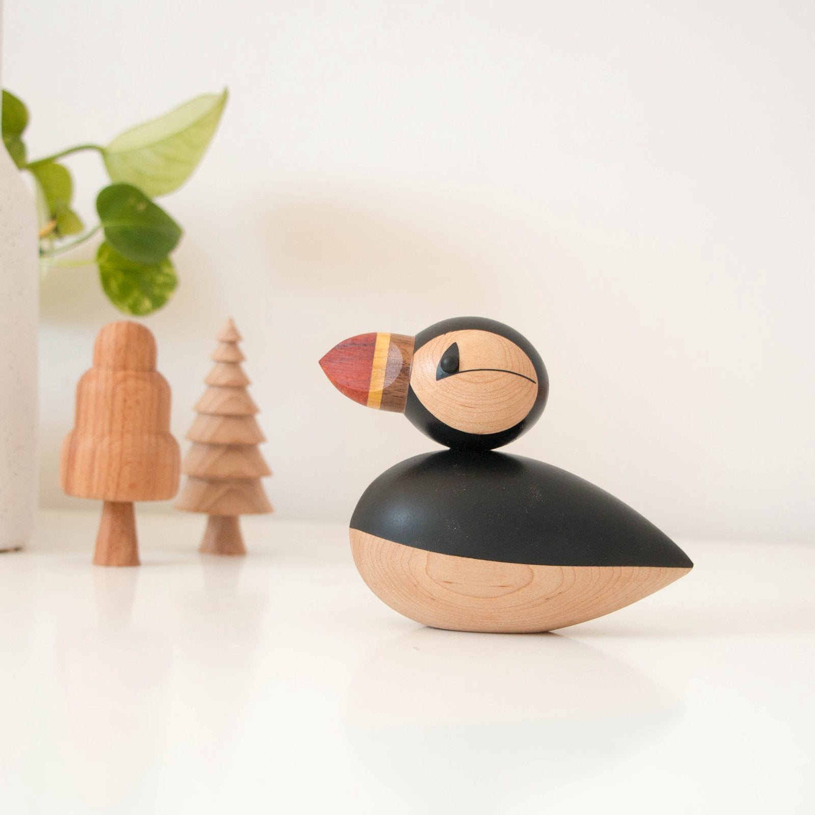 Handgemaakt uniek puffin papegaaiduiker, Ophalen of Verzenden, Zo goed als nieuw