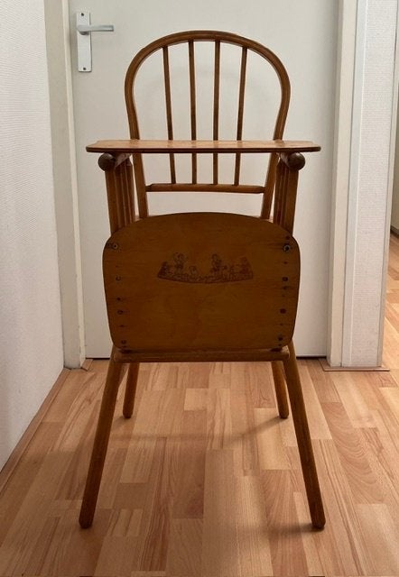 Vintage houten kinderstoel merk Vendex jaren '50/'60, Ophalen, Gebruikt, Overige typen