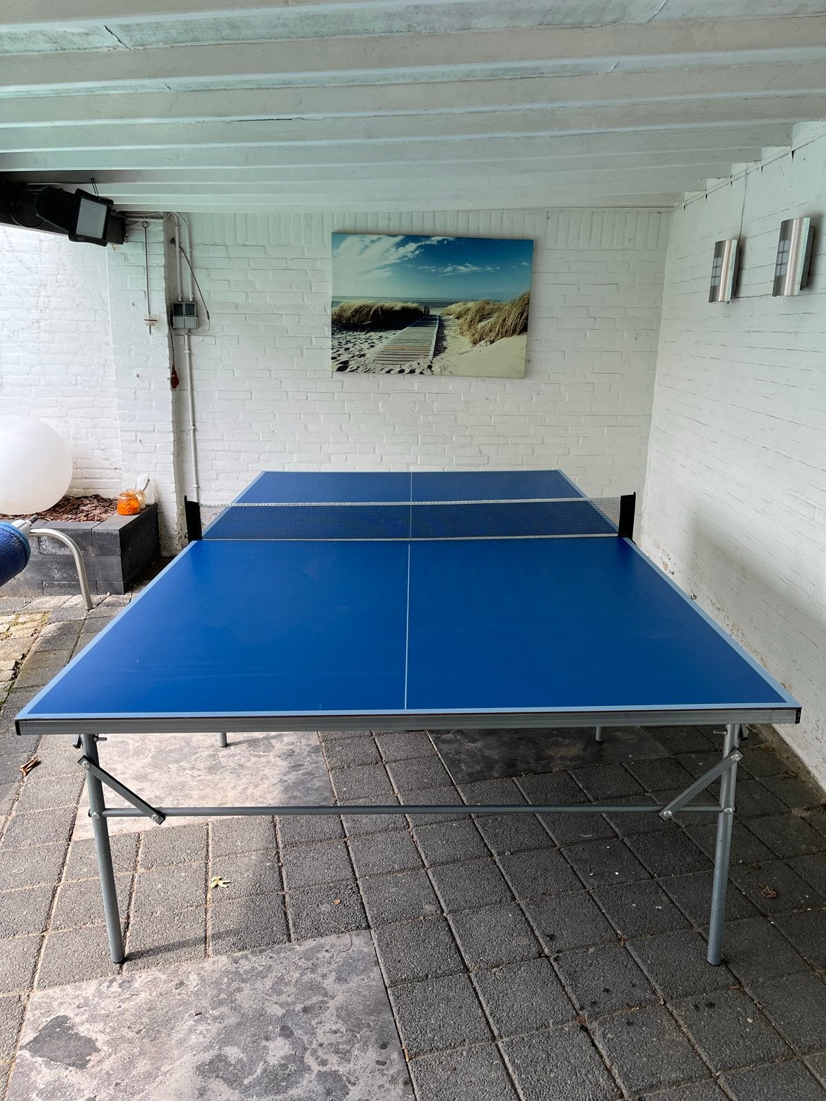 Decathlon Outdoor Tafeltennistafel (met lichte beschadiging), Ophalen, Gebruikt, Tafel Outdoor, Inklapbaar