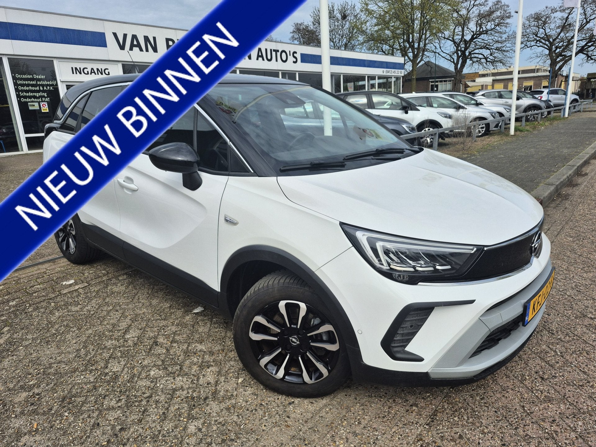 Opel Crossland 1.2 Turbo Elegance (10x op voorraad!), Auto's, Gebruikt, Euro 6, 1199 cc, Wit