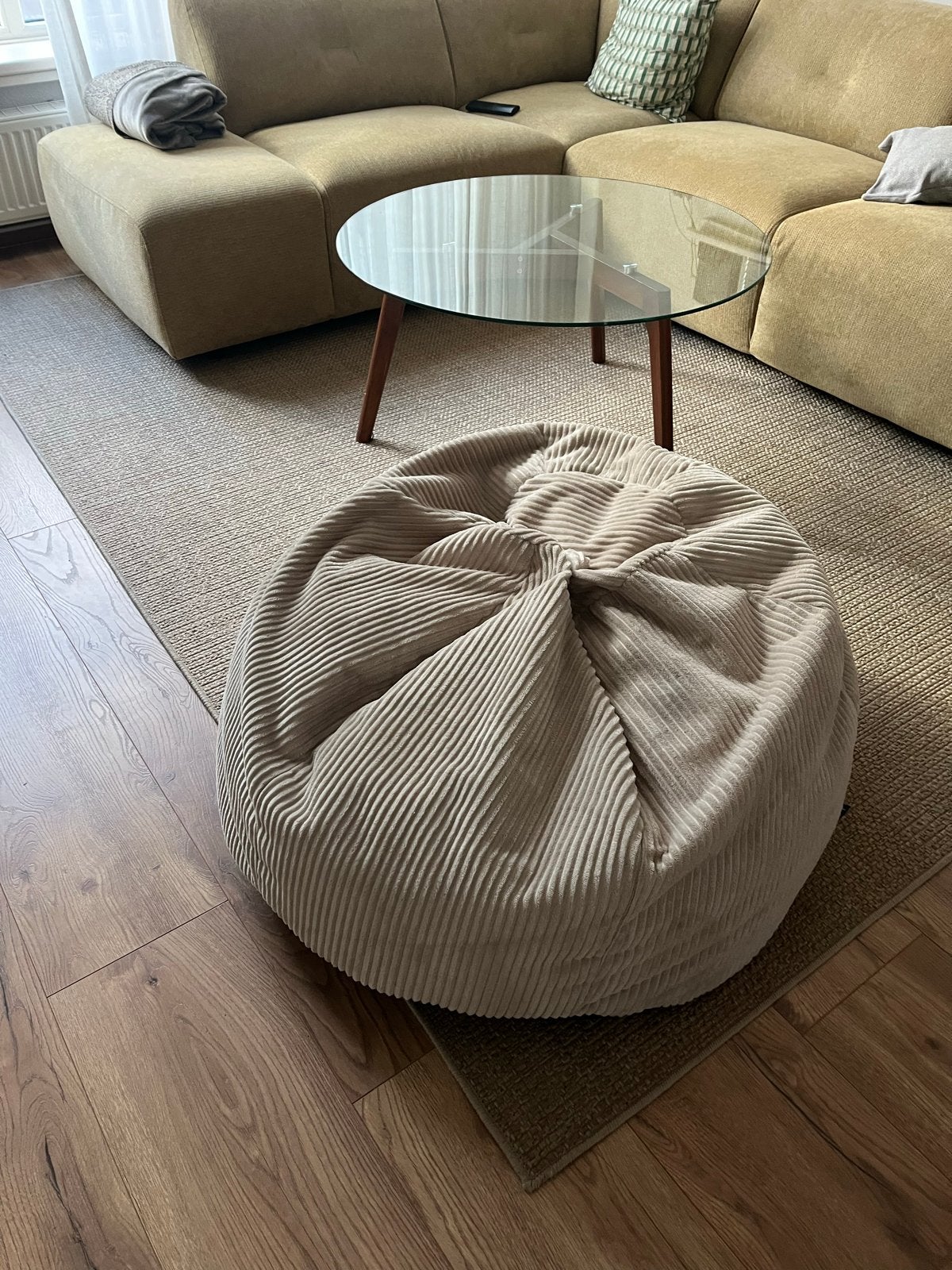 Zitzak Leen Bakker Kingston Corduroy Beige, Ophalen of Verzenden, Zo goed als nieuw, Beige, Zitzak