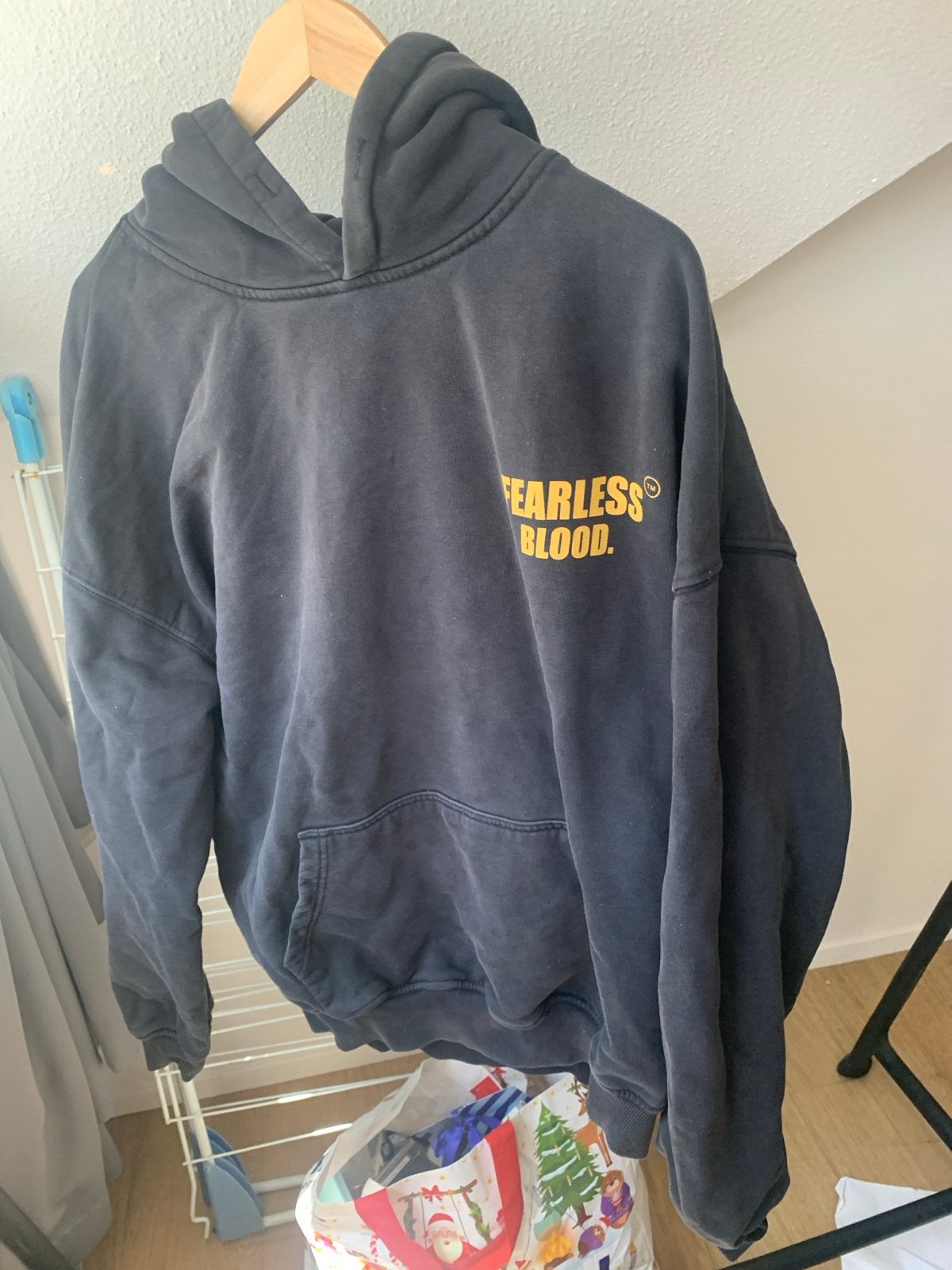 Fearless Blood Hoodie - Zwart/Antraciet, Kleding | Heren, Truien en Vesten, Ophalen, Gedragen, Overige maten, Zwart
