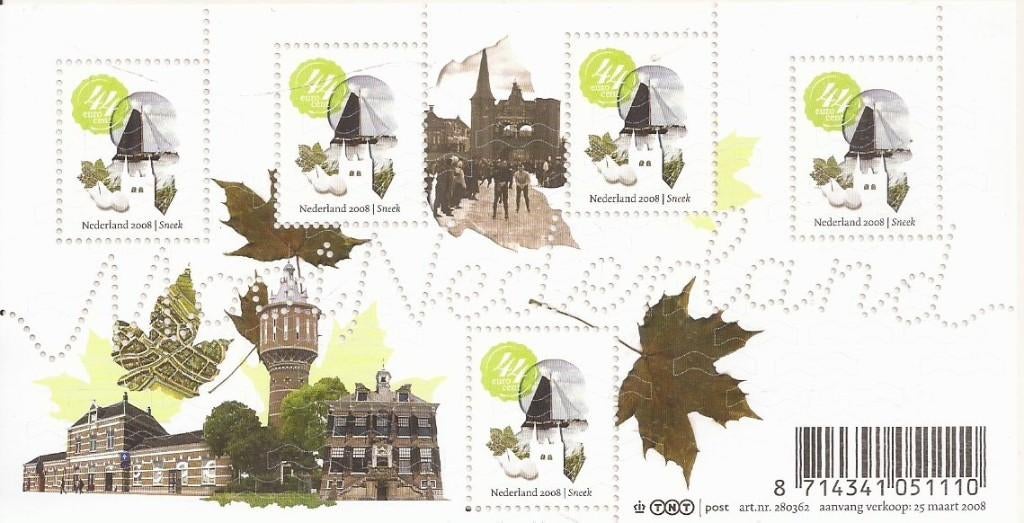 Postzegelvelletje Mooi Nederland Sneek Postfris Prachtig, Postzegels en Munten, Postzegels | Nederland, Ophalen of Verzenden, Na 1940