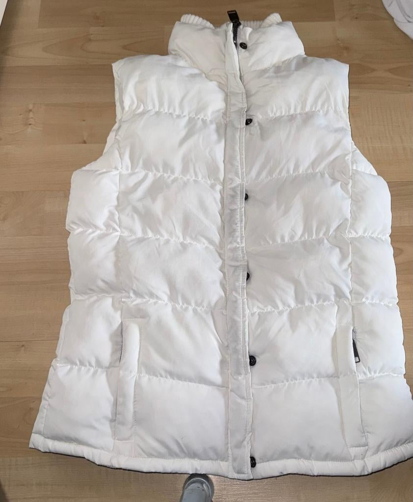 Bodywarmer jas jasje 152 wit witte off white, Verzenden, Gebruikt, Meisje, Jas