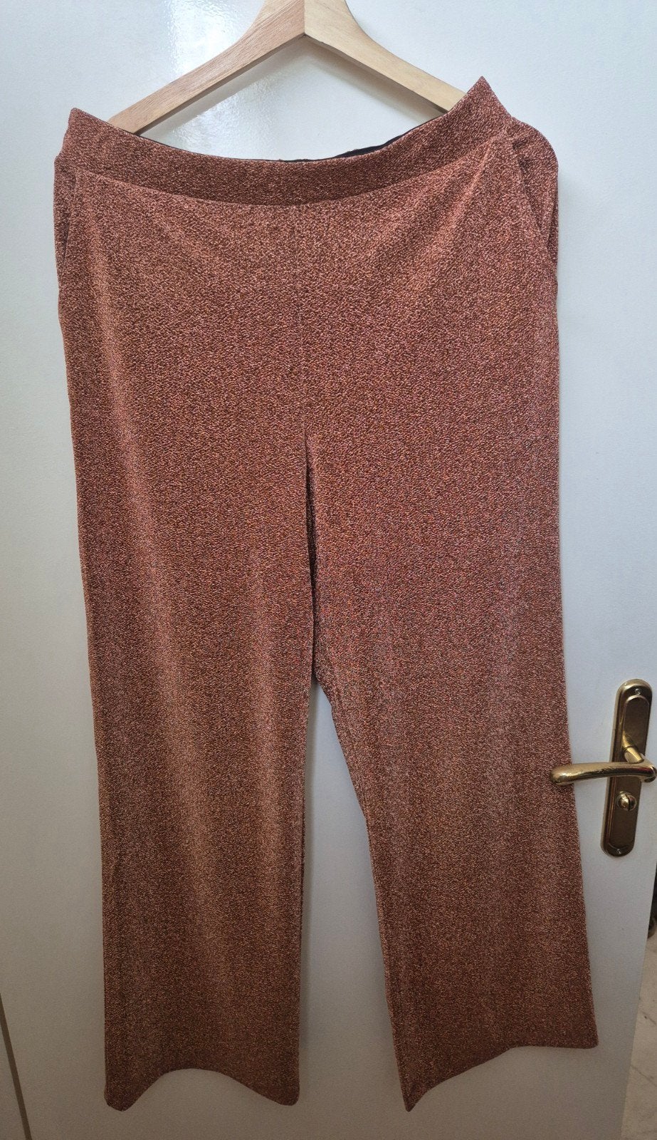 Hema Broek Maat M - Bruin met Glitters, Maat 38/40 (M), Bruin, Ophalen of Verzenden, Zo goed als nieuw