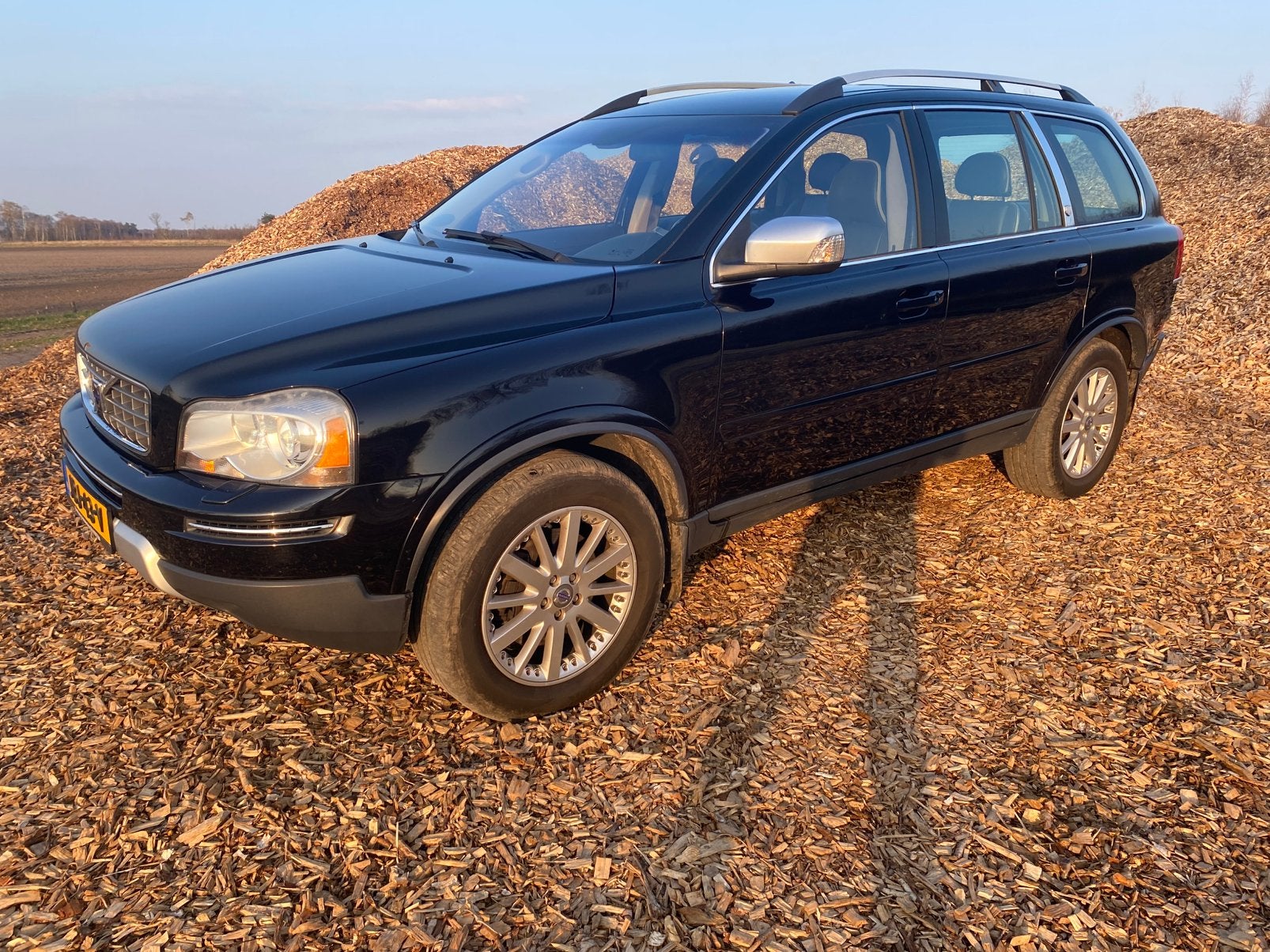 Volvo XC90 3.2 Geartronic Exe/sport 5-SEAT 2007 LPG Zwart, Auto's, 238 pk, Zwart, Leder, SUV of Terreinwagen