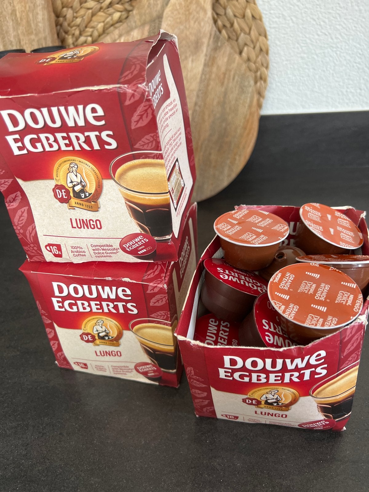 Douwe Egberts Lungo koffiecups (Nescafé Dolce Gusto), Ophalen of Verzenden, Zo goed als nieuw, Overige merken
