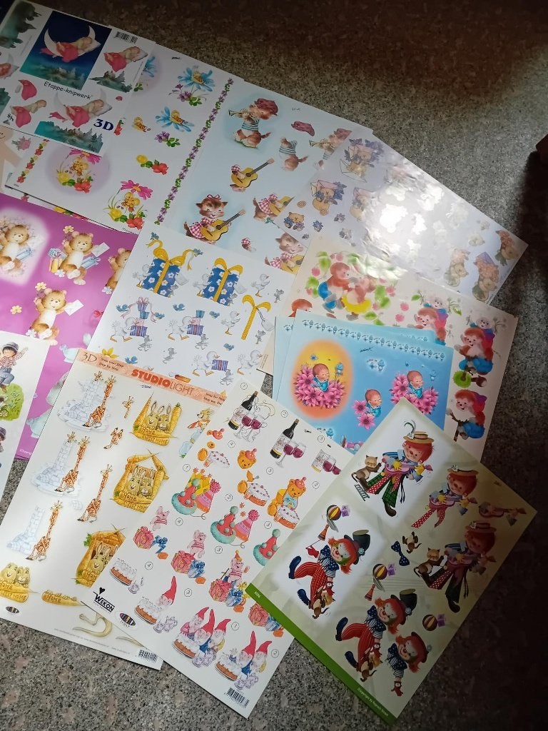 41 knipvellen om zelf (3D) kaarten te maken, Ophalen of Verzenden, Nieuw, Kerst, Knipvel