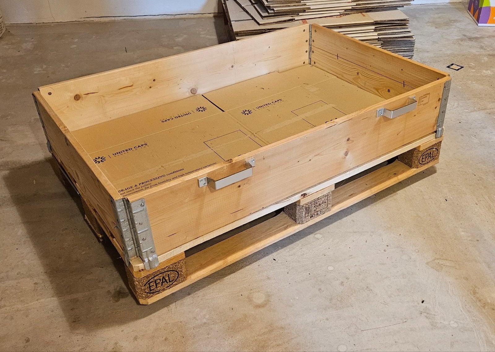 Verrijdbare Pallet wagen met demontabele wielen, Ophalen, Gebruikt, 100 cm of meer, 60 cm of meer