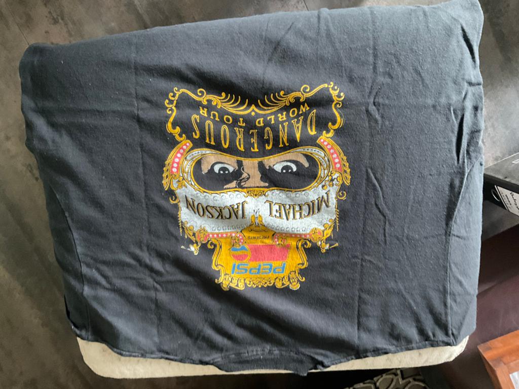 Vintage Michael Jackson Dangerous World Tour T-shirt, Ophalen of Verzenden, Gebruikt, Kleding