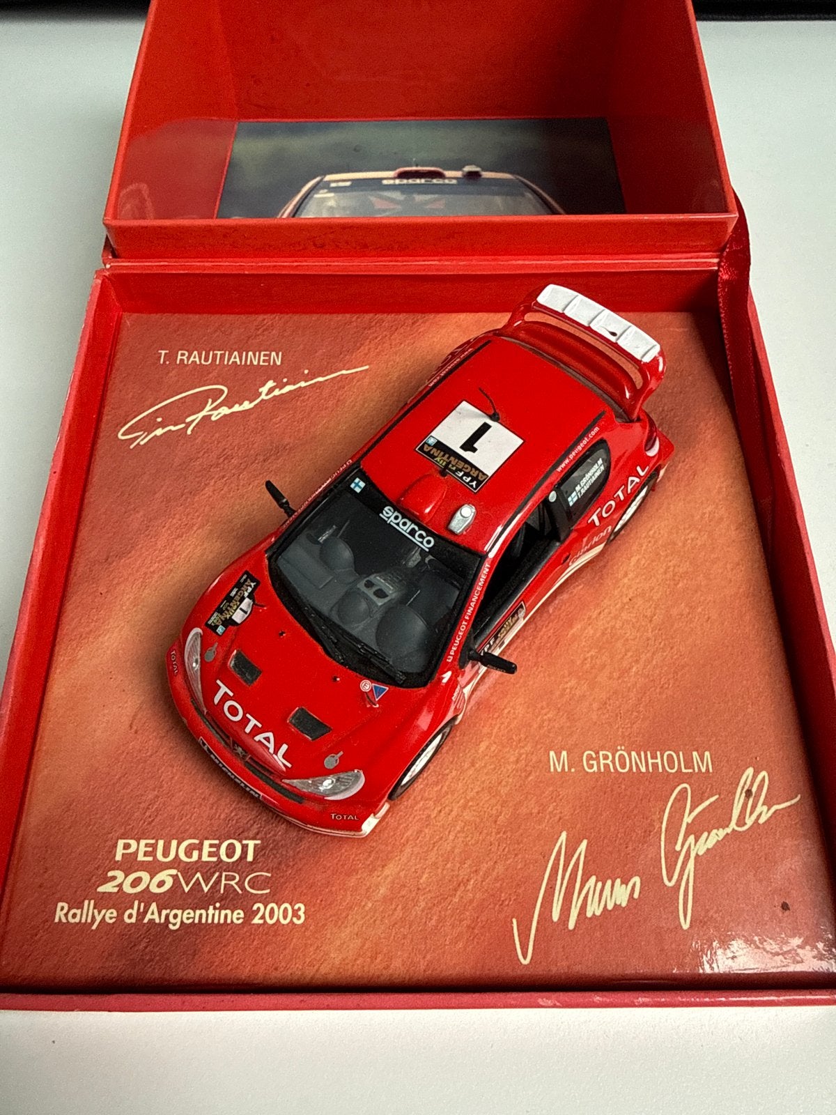 Norev Peugeot 206 WRC 2003 Rallye d'Argentine schaalmodel, Overige merken, Auto, Groter dan 1:32, Ophalen of Verzenden