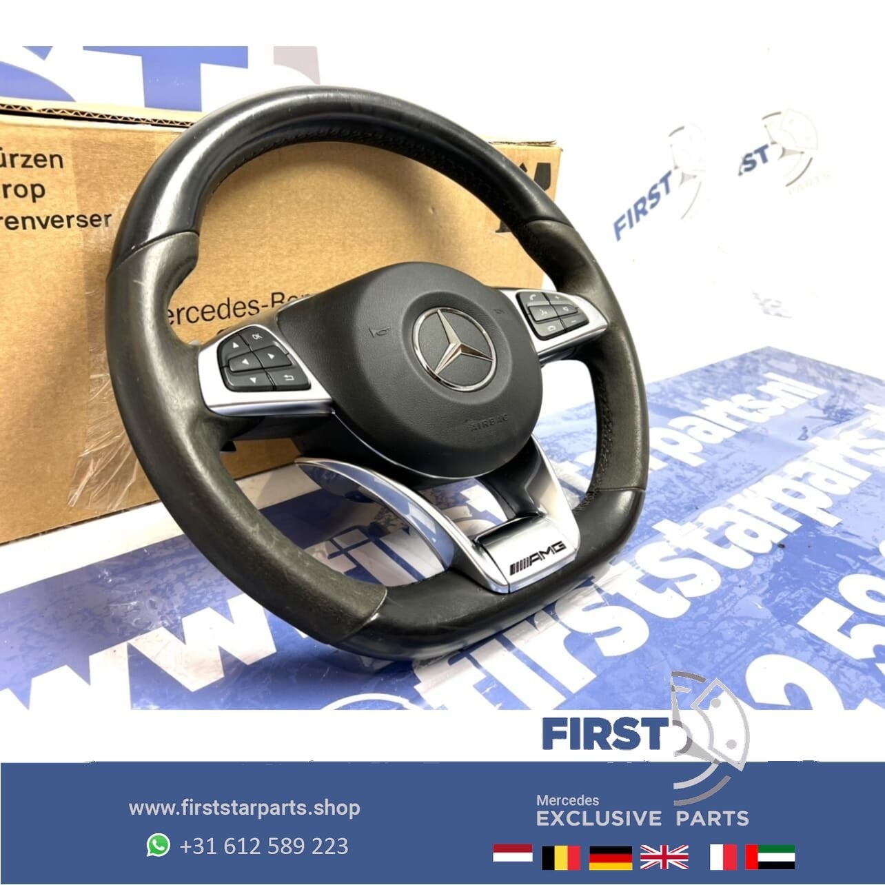 W176 A45 AMG STUUR + AIRBAG Origineel Mercedes A Klasse 2018, Gebruikt, -, Ophalen of Verzenden, -