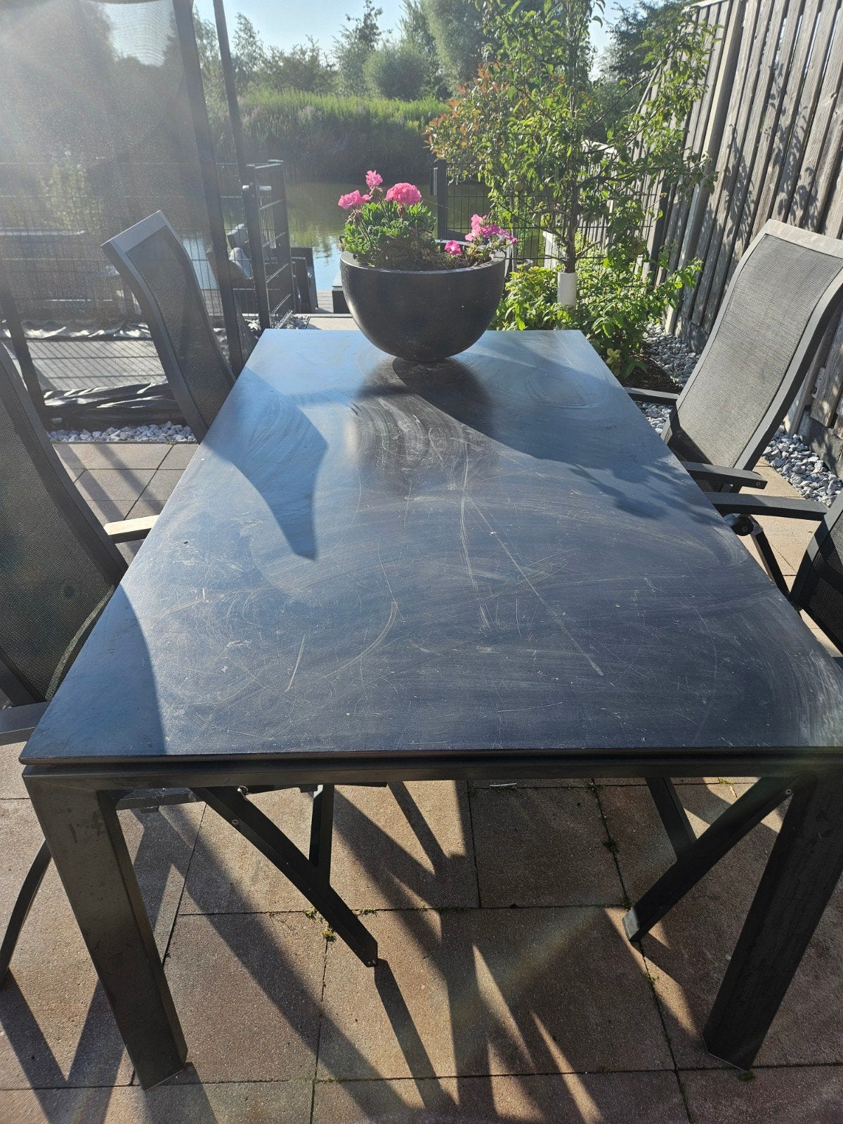 GRATIS Tuintafel gebruikt, Ophalen of Verzenden, Gebruikt, Aluminium