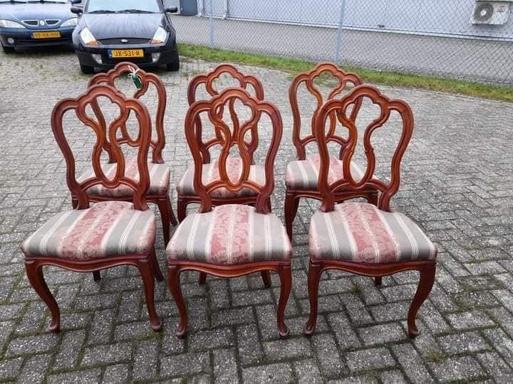 Set 6 noten stoelen, Ophalen of Verzenden