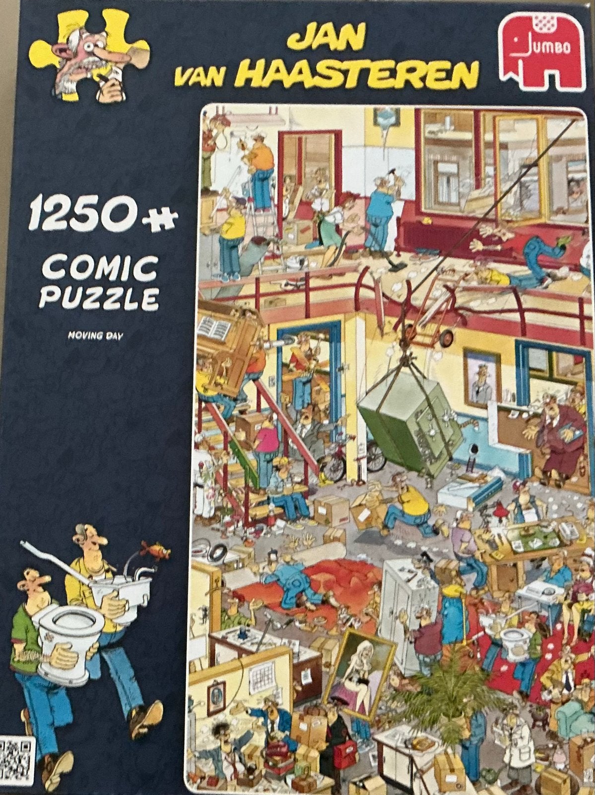 Jan van Haasteren - Moving Day - 1250 stukjes, Ophalen of Verzenden, 500 t/m 1500 stukjes, Gebruikt, Legpuzzel