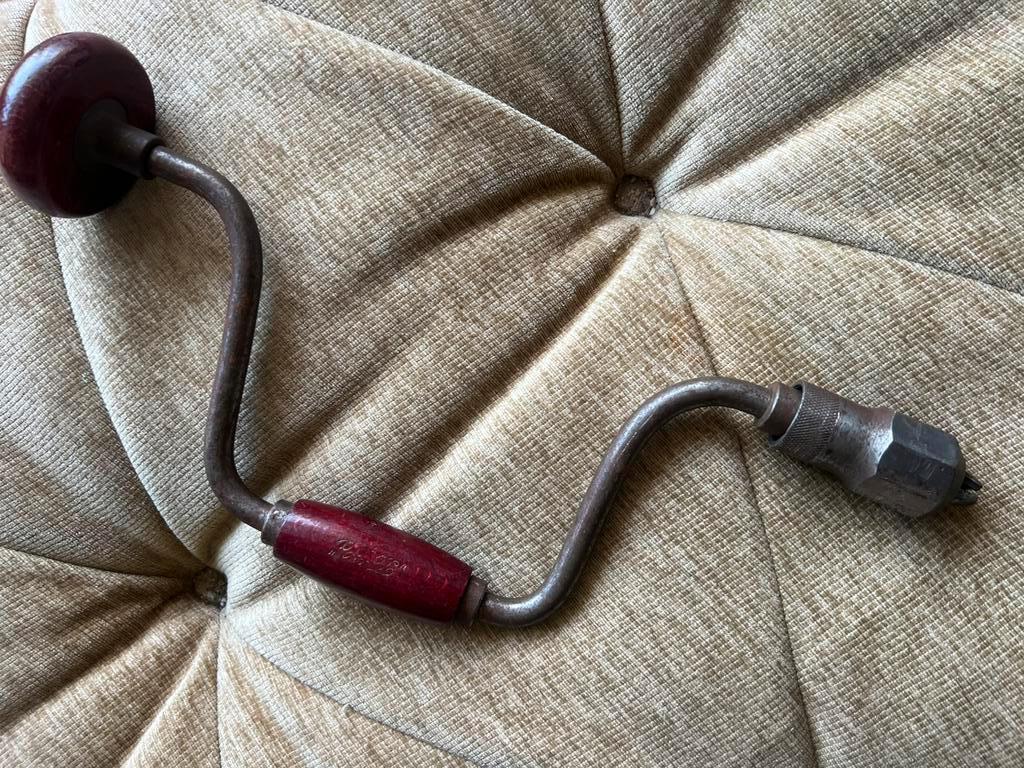 Vintage Handboor Jaren ‘50 Metaal / Hout., Ophalen of Verzenden