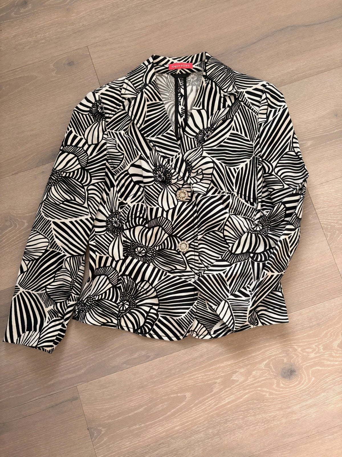 Apriori Blazer Zwart-Wit Maat 40, Maat 38/40 (M), Zwart, Ophalen of Verzenden, Zo goed als nieuw