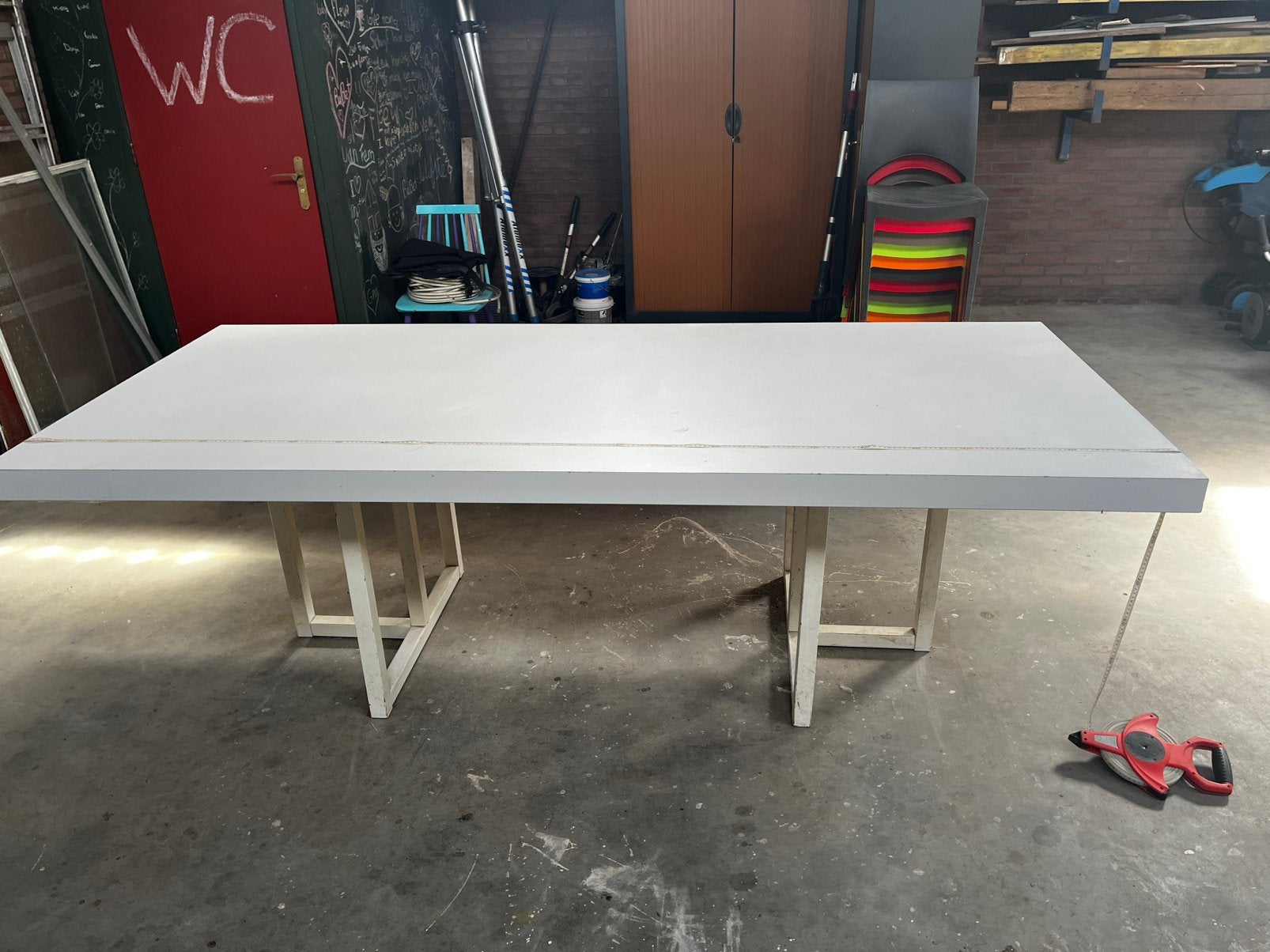 Kantinetafel - tafel 240 x 105, Huis en Inrichting, Tafels | Statafels, Ophalen, Gebruikt