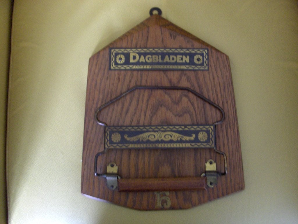 Dagbladenhanger / krantenhanger antiek, Ophalen of Verzenden