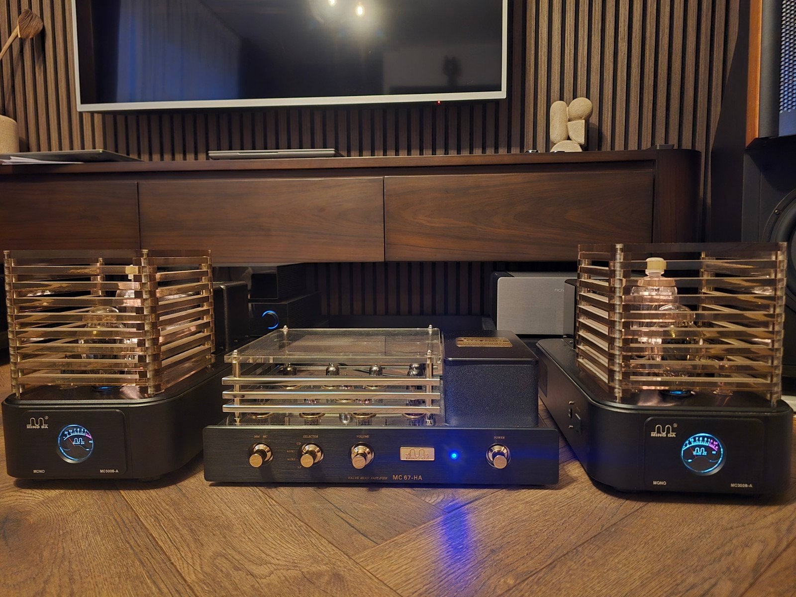 MingDa MC3008-A / Meixing 300B 2A3 Tube Monoblocks + MC67-HA, Audio, Tv en Foto, Ophalen, Buis of Buizen