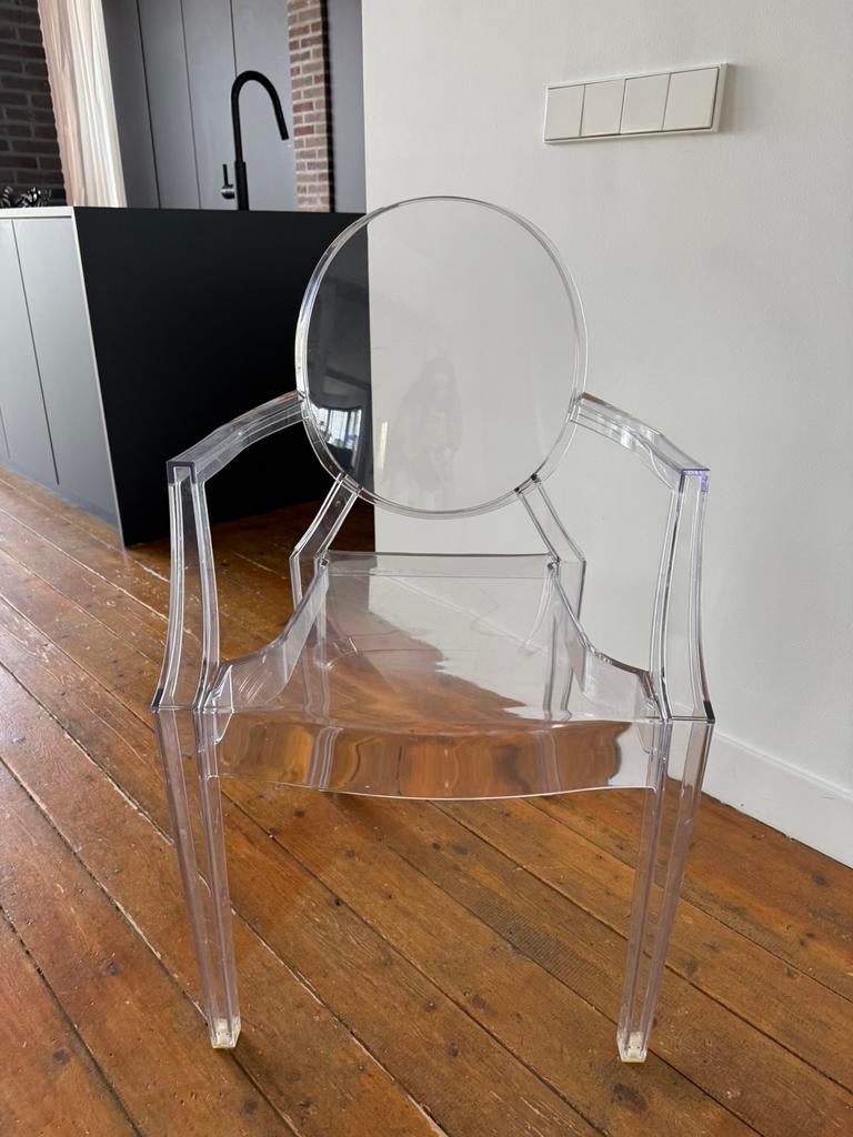 Kartell Louis Ghost Chair stoel Kristal 6x, Huis en Inrichting, Stoelen, Ophalen, Kunststof, Gebruikt, Overige kleuren