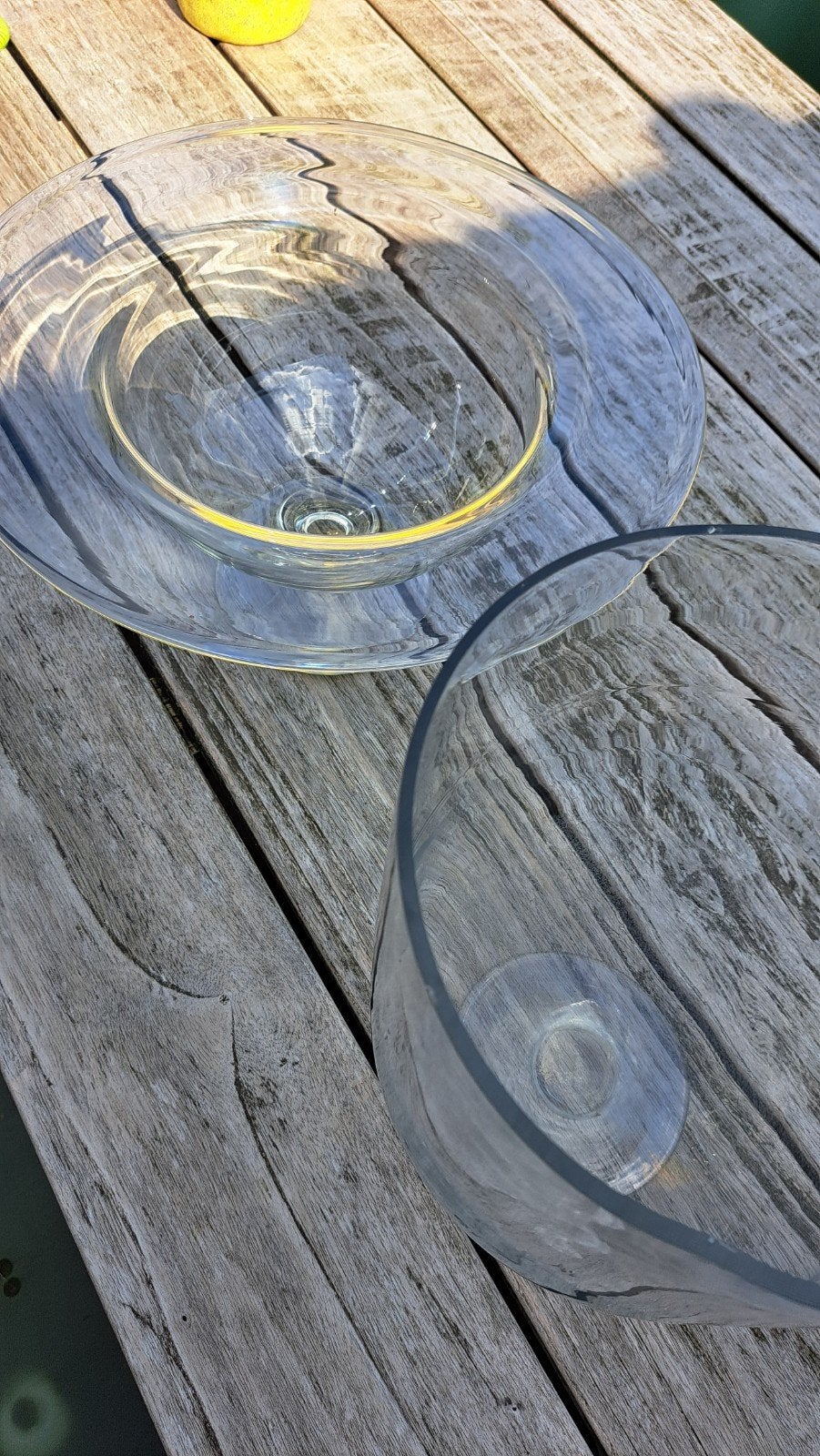 2 grote glazen vazen., Huis en Inrichting, Ophalen, Gebruikt, Glas