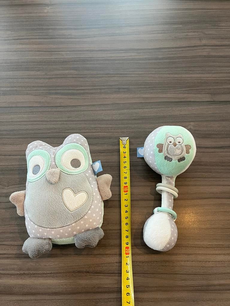 Prenatal Tiamo uil knuffel en rammelaar, Ophalen of Verzenden, Nieuw, Rammelaar